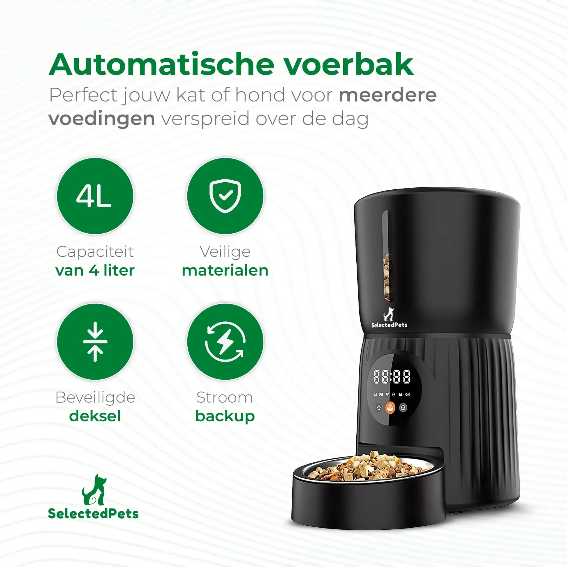 SelectedPets automatische voerbak Wifi USP's