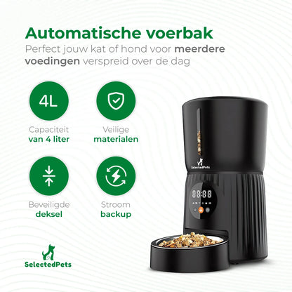 SelectedPets automatische voerbak Wifi USP's