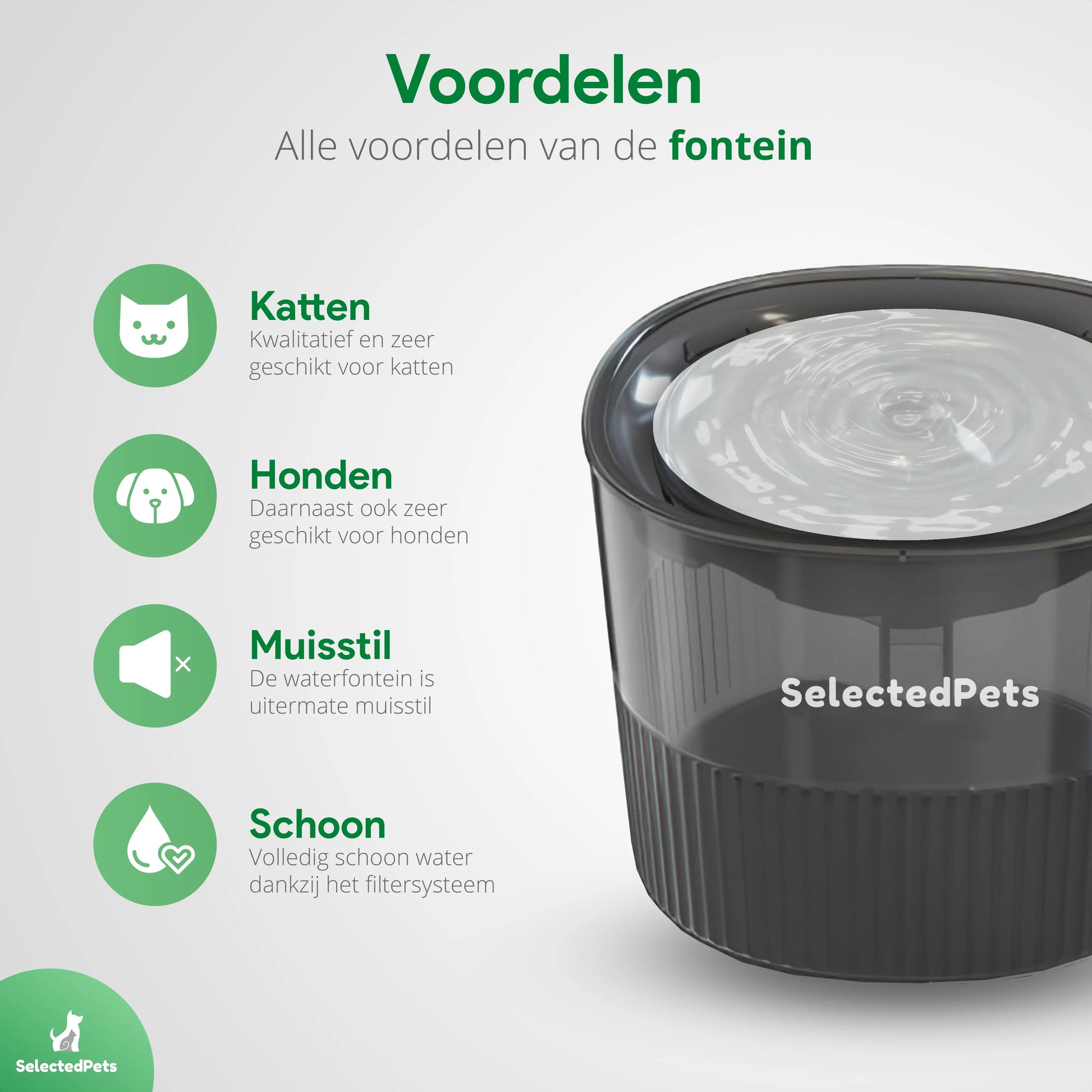 SelectedPets Drinkfontein kat voordelen