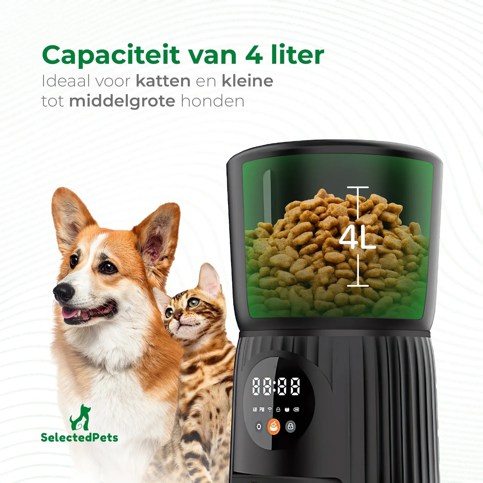 SelectedPets automatische voerbak Wifi capaciteit