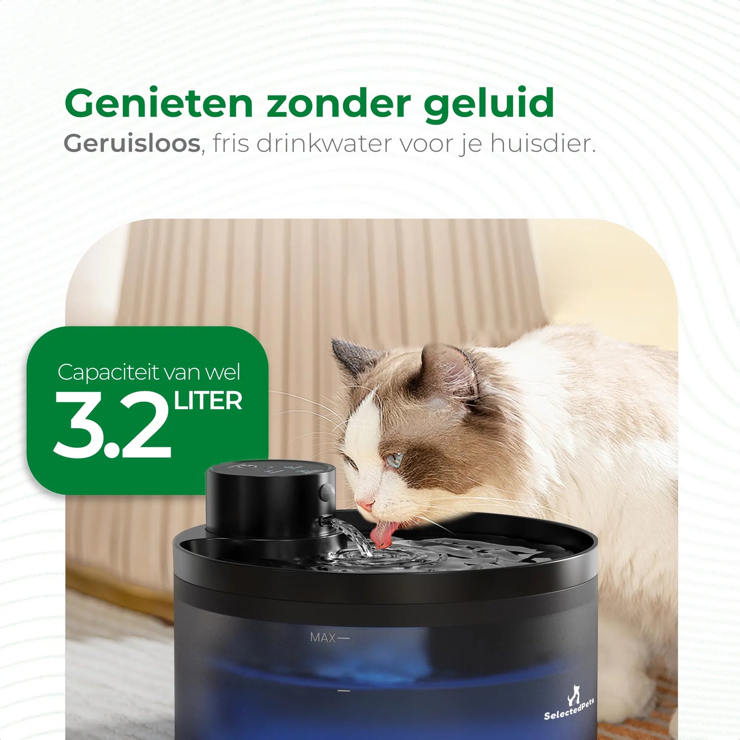 SelectedPets automatische drinkfontein lifestyle