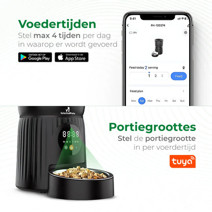 SelectedPets automatische voerbak Wifi voedertijden