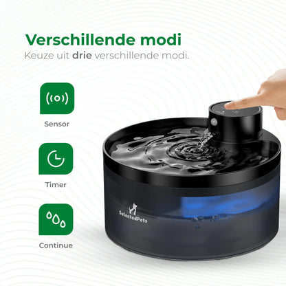 SelectedPets automatische drinkfontein modi