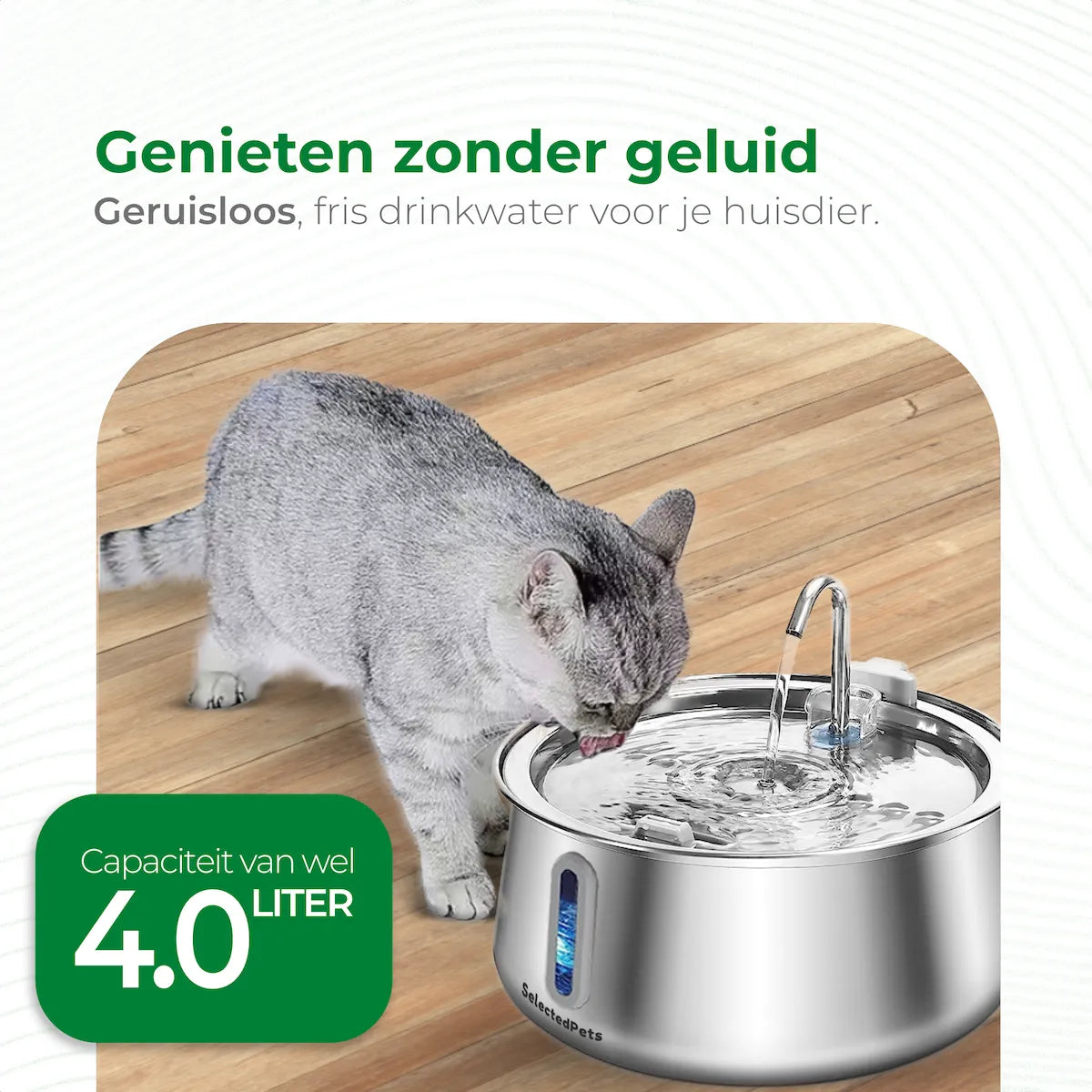 Drinkfontein RVS 4L geruisloos