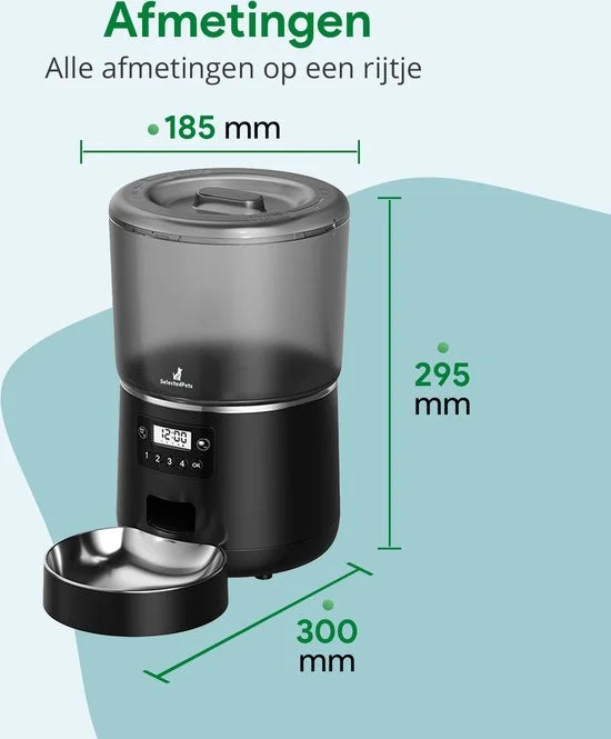 Voerautomaat SelectedPets afmetingen